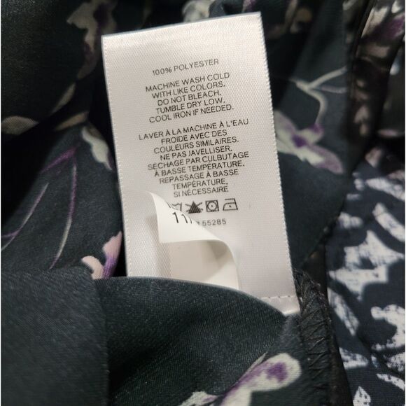 NWOT Express Black & Pink Floral Tie Waist Wrap Kimono Chic Classy Dressy Blouse - Picture 6 of 6